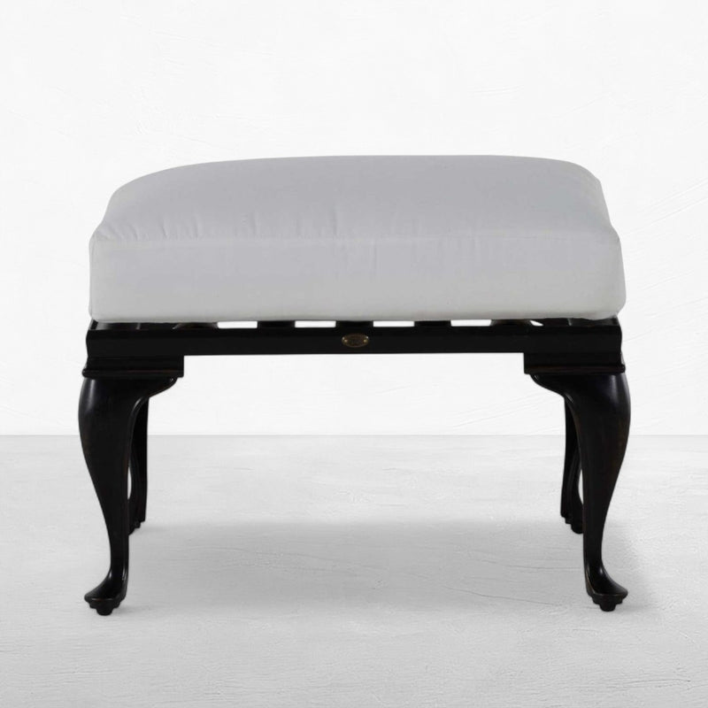 Provance Cast Aluminum Outdoor Woven Ottoman