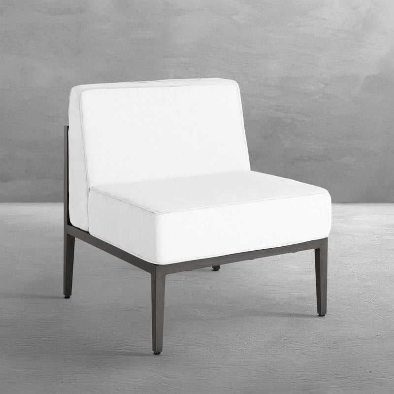 Santa Barbara Aluminum Armless Sectional Sofa