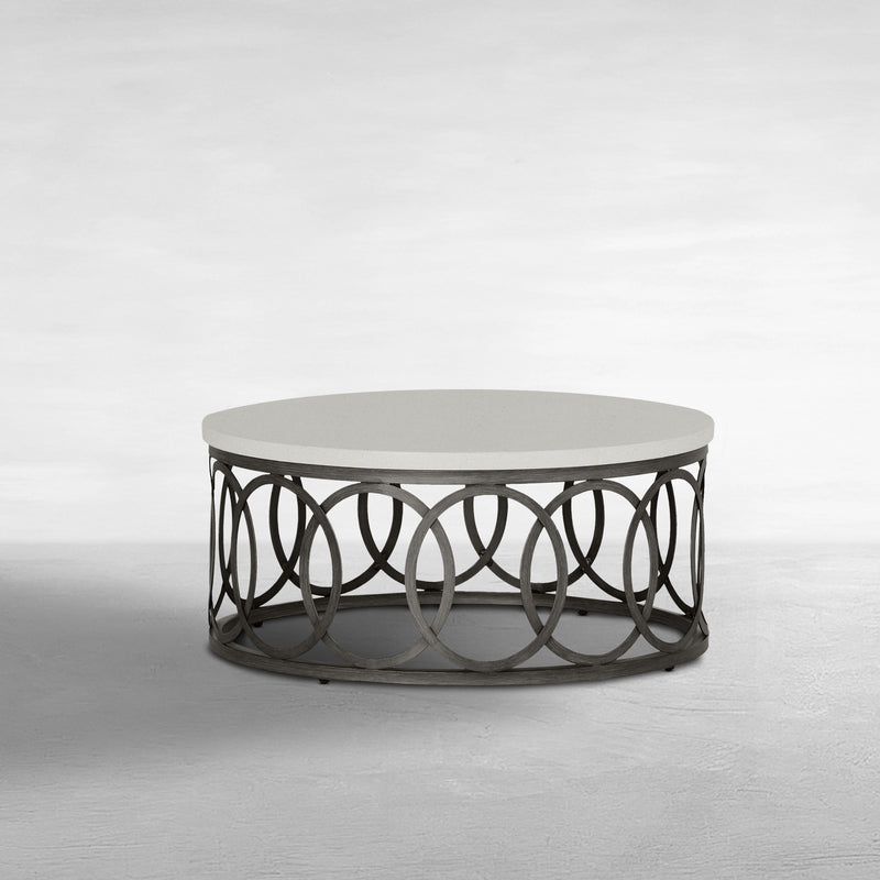 Ella Aluminum 36" Round Outdoor Coffee Table