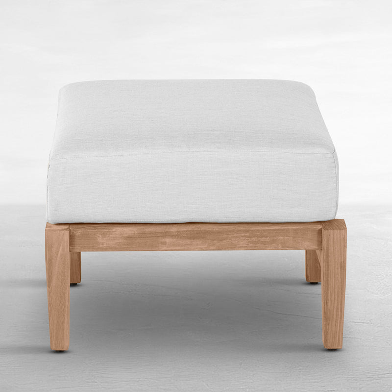 Croquet Teak Outdoor Woven Ottoman