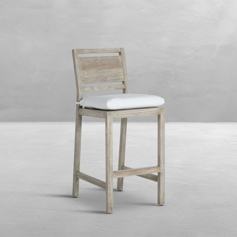 Avondale Teak Outdoor Bar Stool