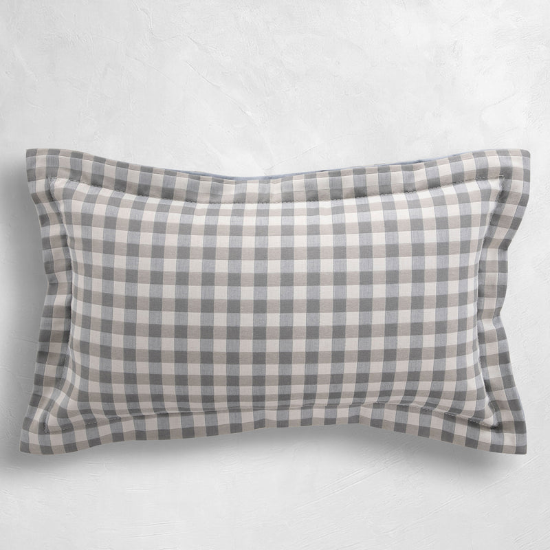 Check Plaid Outdoor Lumbar Pillow