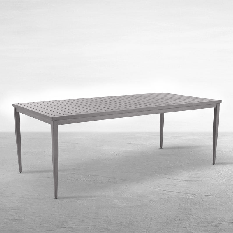 Brookings Rectangle Outdoor Slatted Dining Table