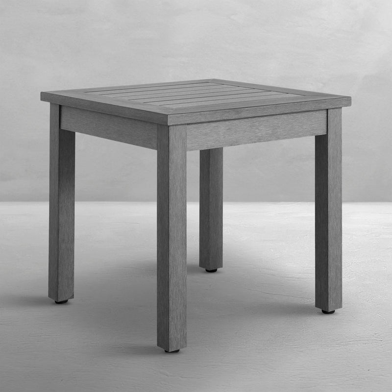 Portside Resin Square Outdoor Four Leg Side Table