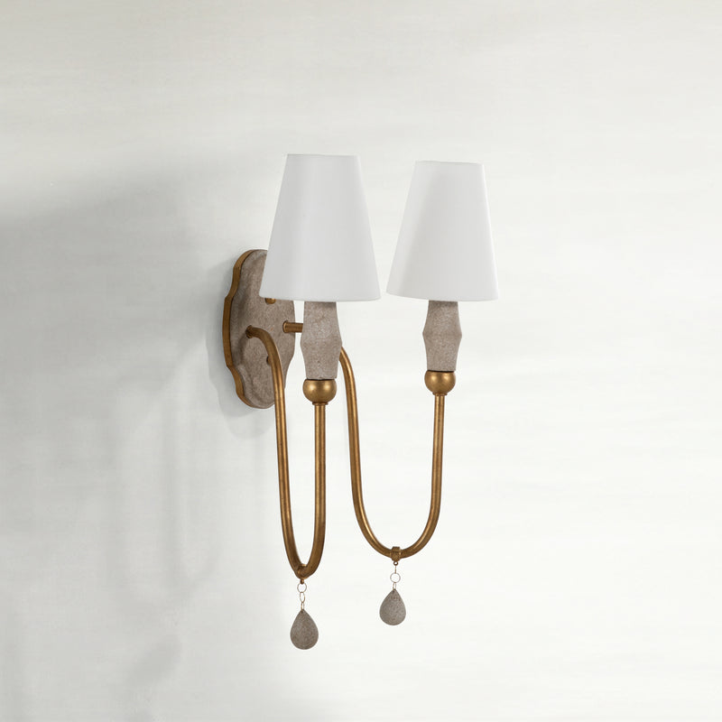 Clay Sconce - Double