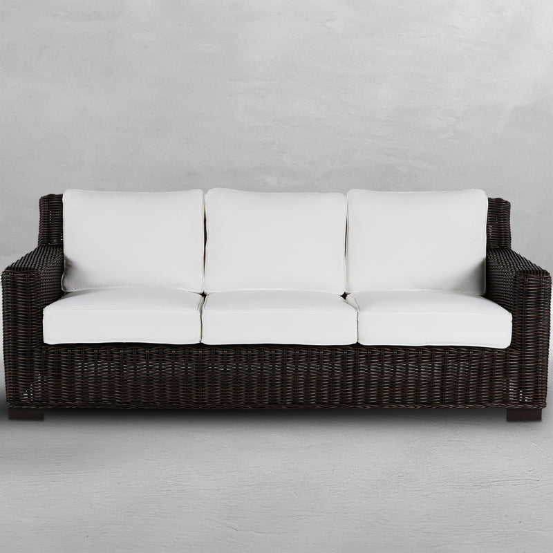 Rustic Resin Wicker Outdoor Sofa