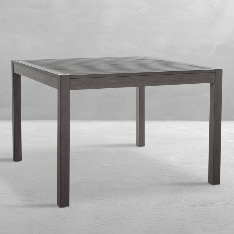 Portside 42" Square Outdoor Slatted Top Table