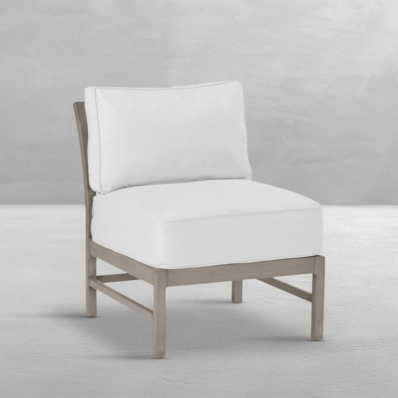 Club Teak Outdoor Sectional Slipper Chair