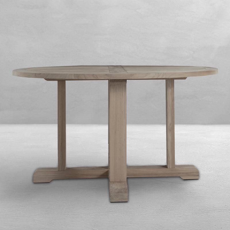 Club Teak 43" Round Outdoor Pedestal Dining Table