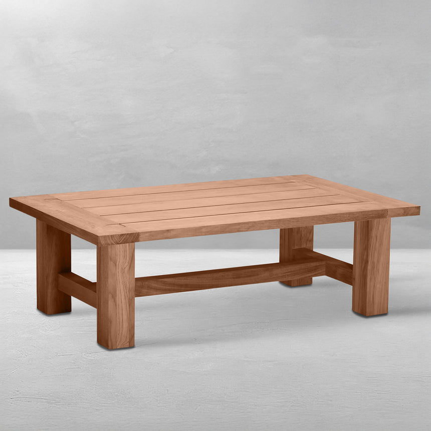 QS Croquet Teak Rectangle Coffee Table, Natural