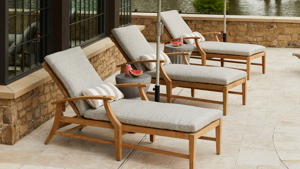 Croquet Teak Chaise 3 D