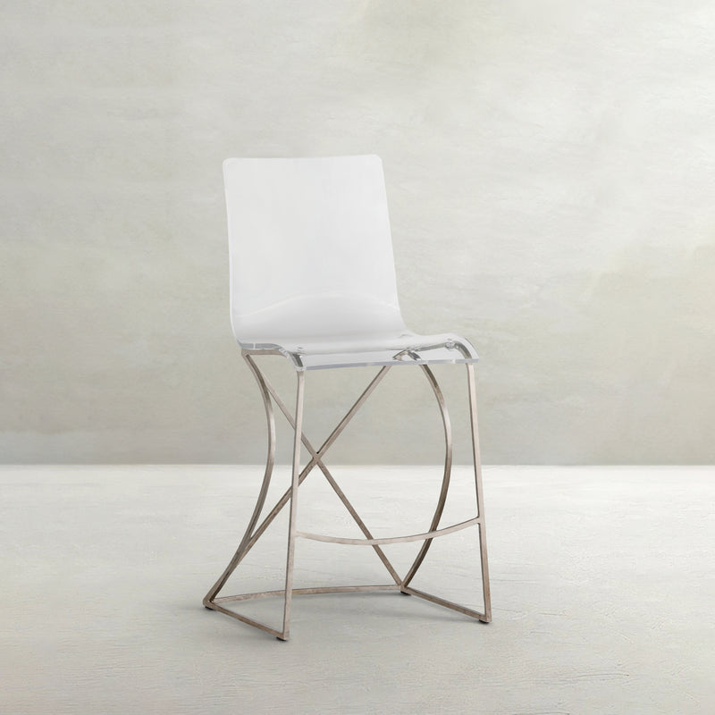 Johnson 24.75" Counter Height Stool - Silver