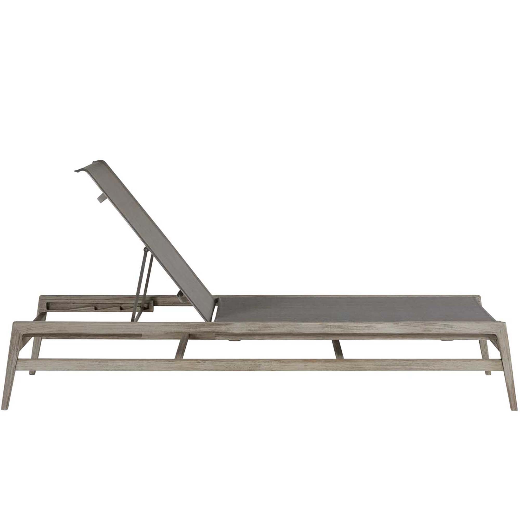 Coast Teak Sling Outdoor Armless Chaise Lounge - Thumbnail 2