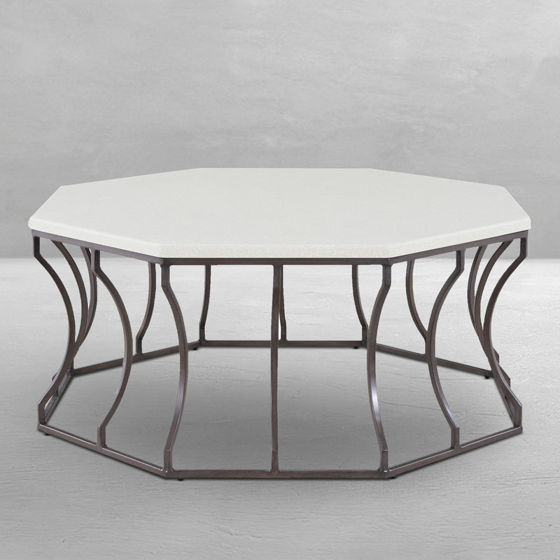 QS Audrey Coffee Table, Sandstone White-Slate Gray