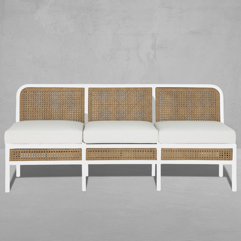 Havana Resin Wicker Outdoor Banquette