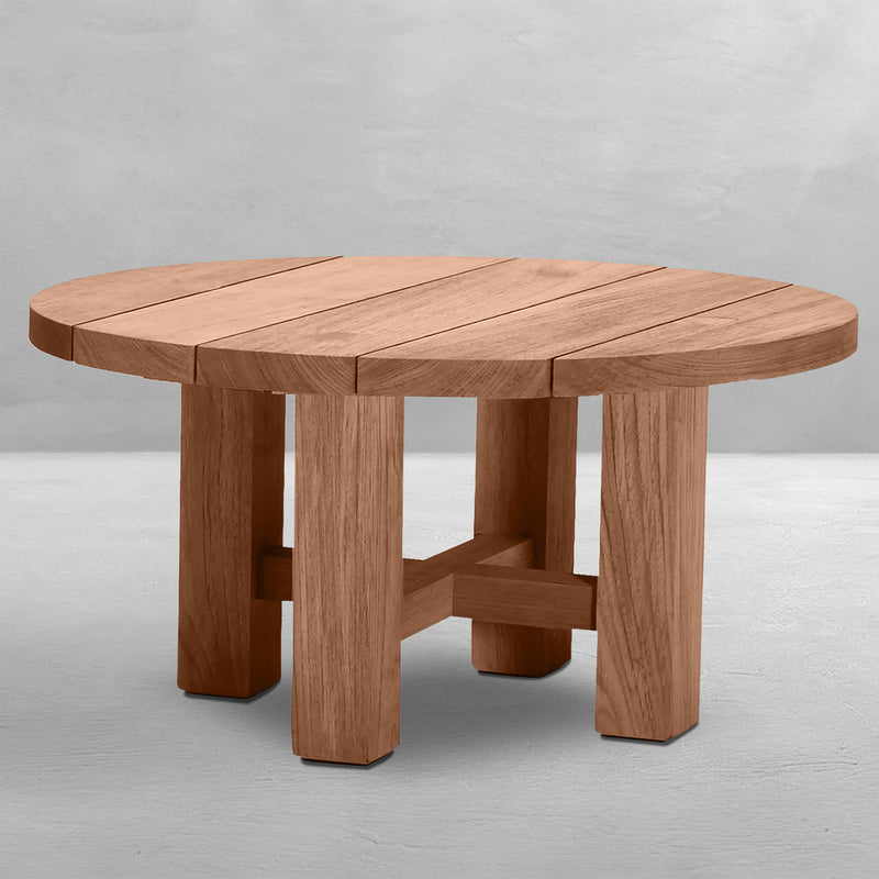 Croquet Teak 40.25" Round Outdoor Coffee Table