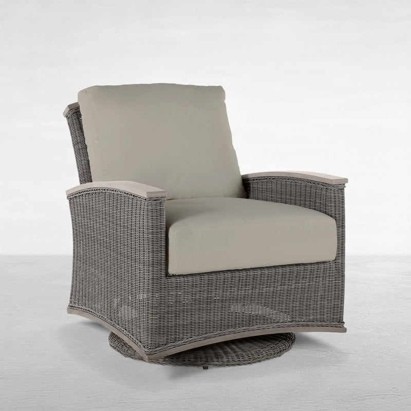 QS Astoria Swivel Glider, Oyster-Linen Dove