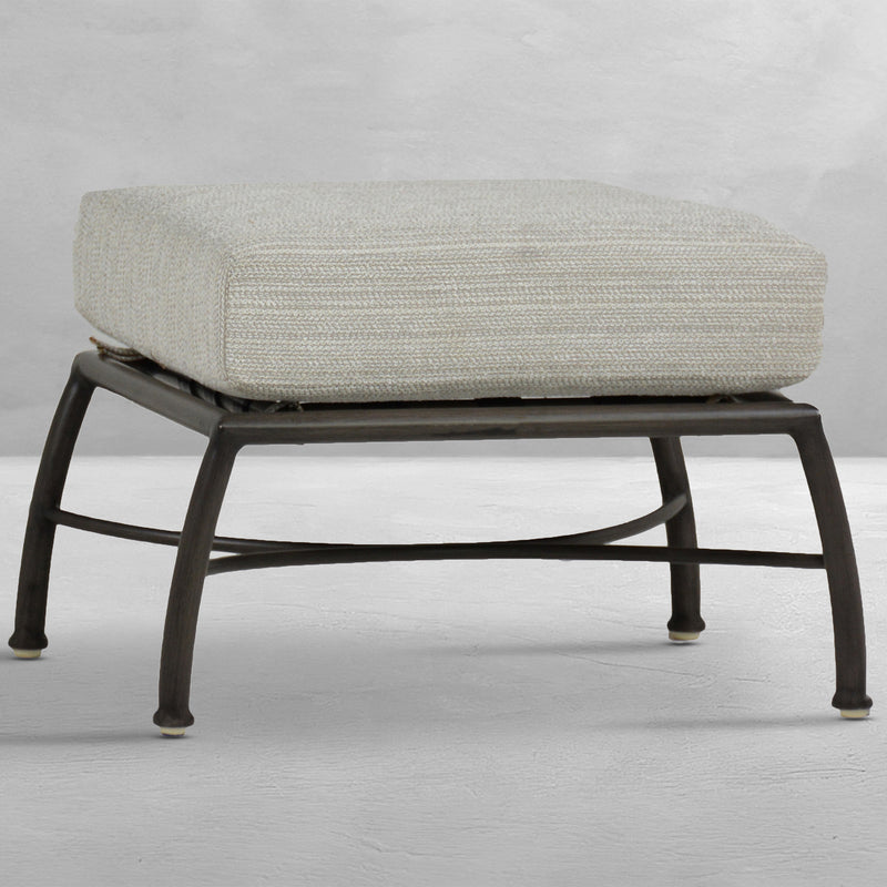 Elegante Aluminum Outdoor Woven Ottoman