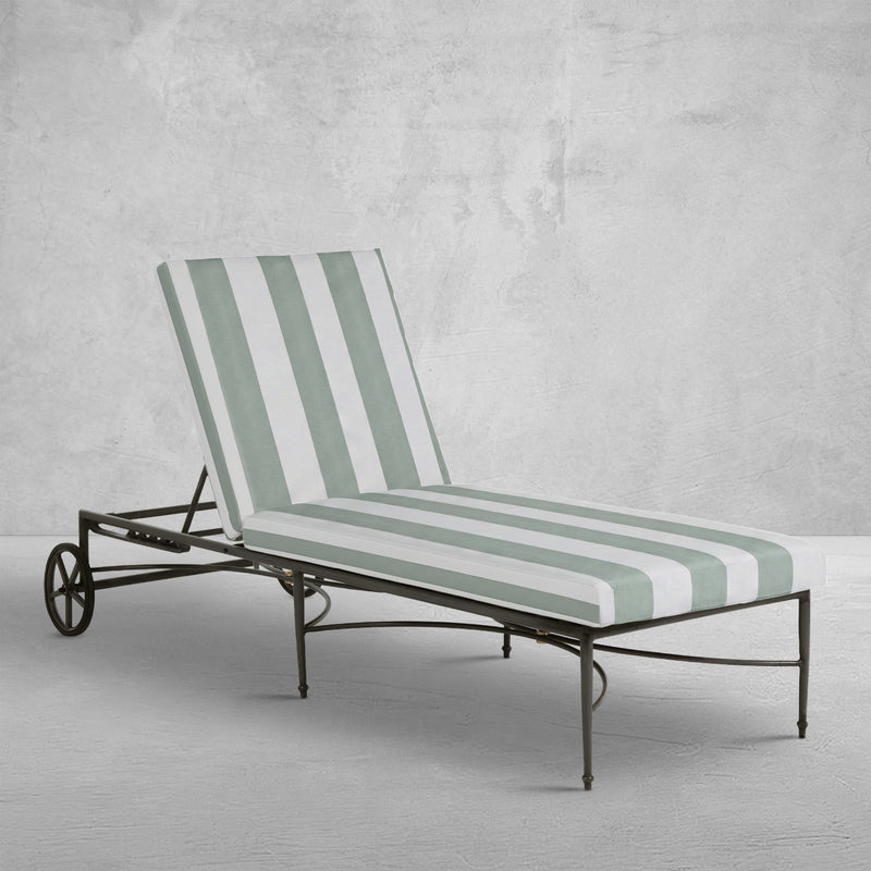 QS Roma Chaise Lounge, Slt Gray/Cabana Stripe Mist