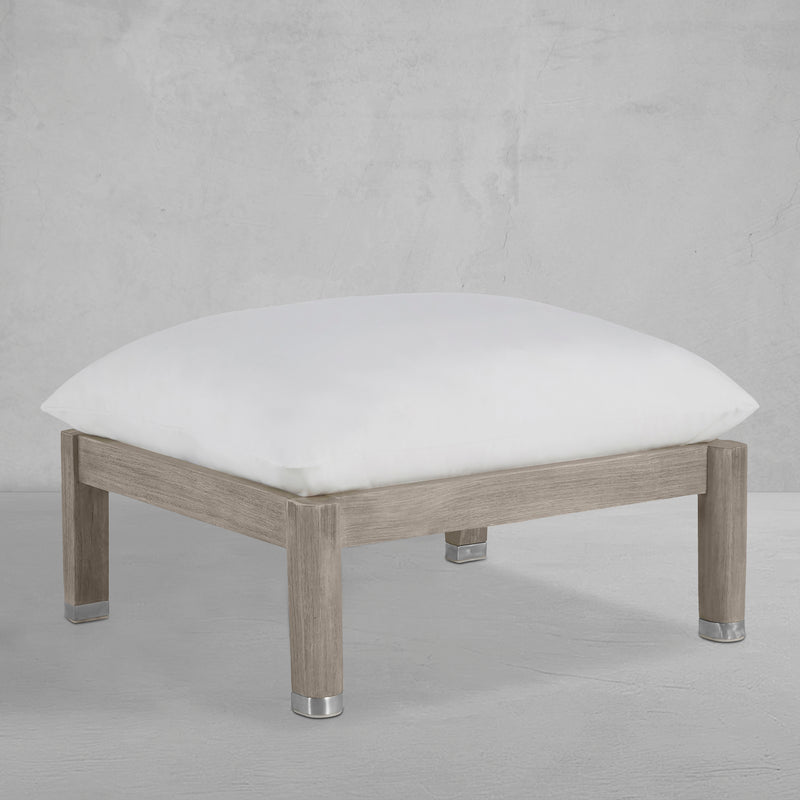 Monterey Teak Outdoor Woven Ottoman
