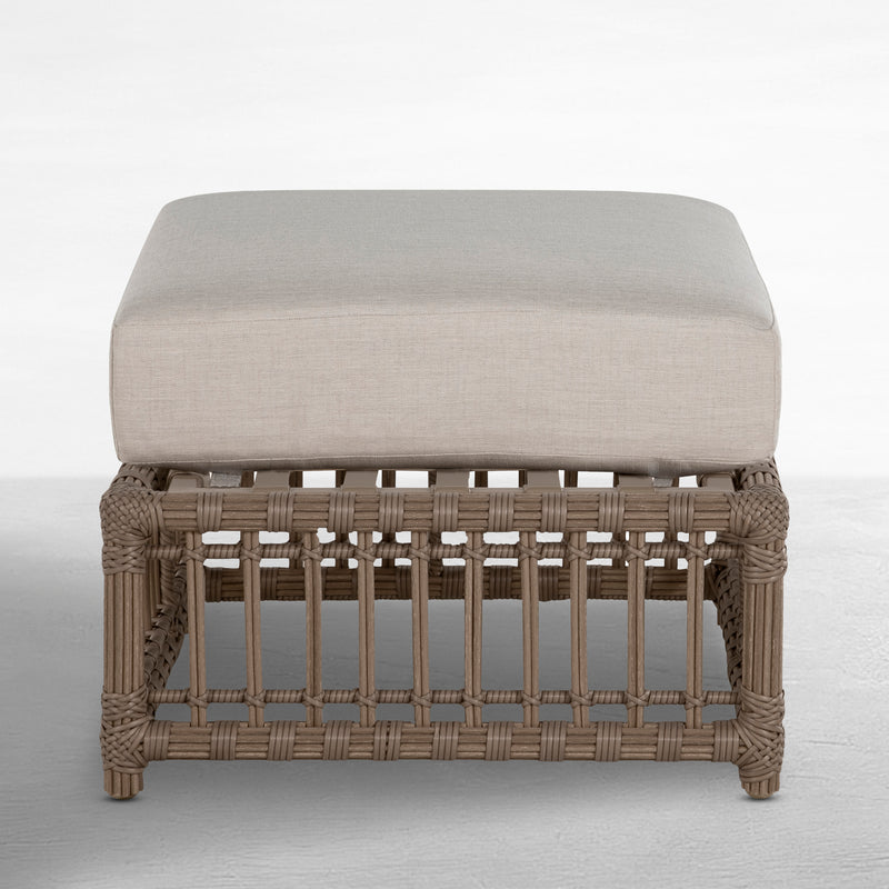Newport N-Dura Resin Wicker Outdoor Woven Ottoman