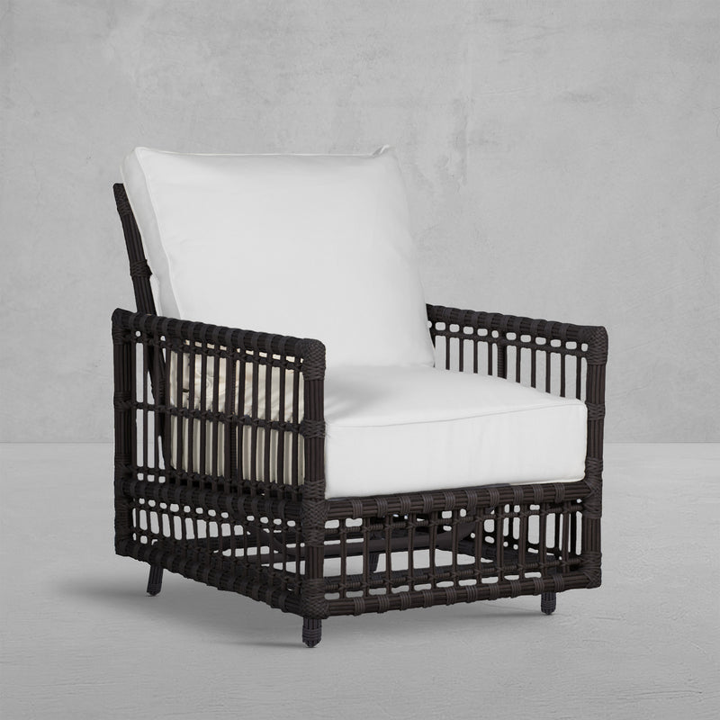 Newport Wicker Outdoor Woven Spring Lounge Chair