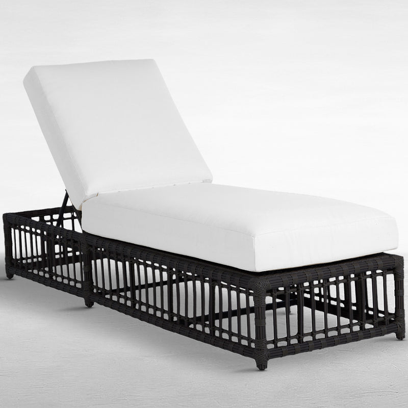 Newport Wicker Outdoor Armless Chaise Lounge