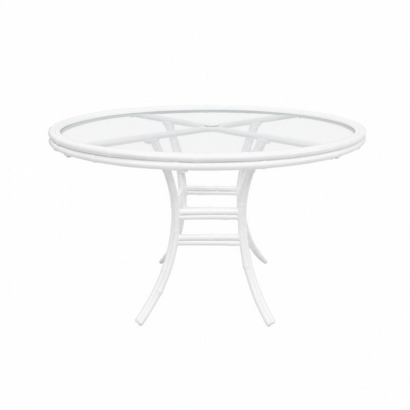 Palm Court Round Dining Table W/Glass