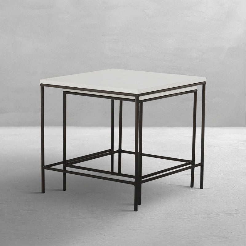 QS Abby Nesting Tables, Sandstone White-Slate Gray