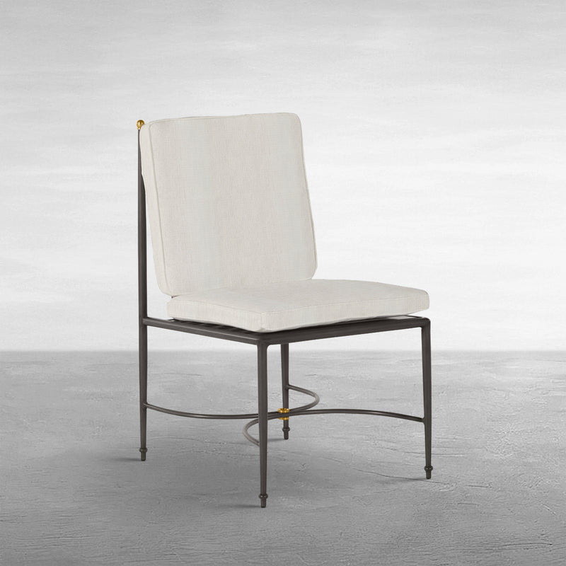 QS Roma Side Chair, Slate Gray/Bali Pearl