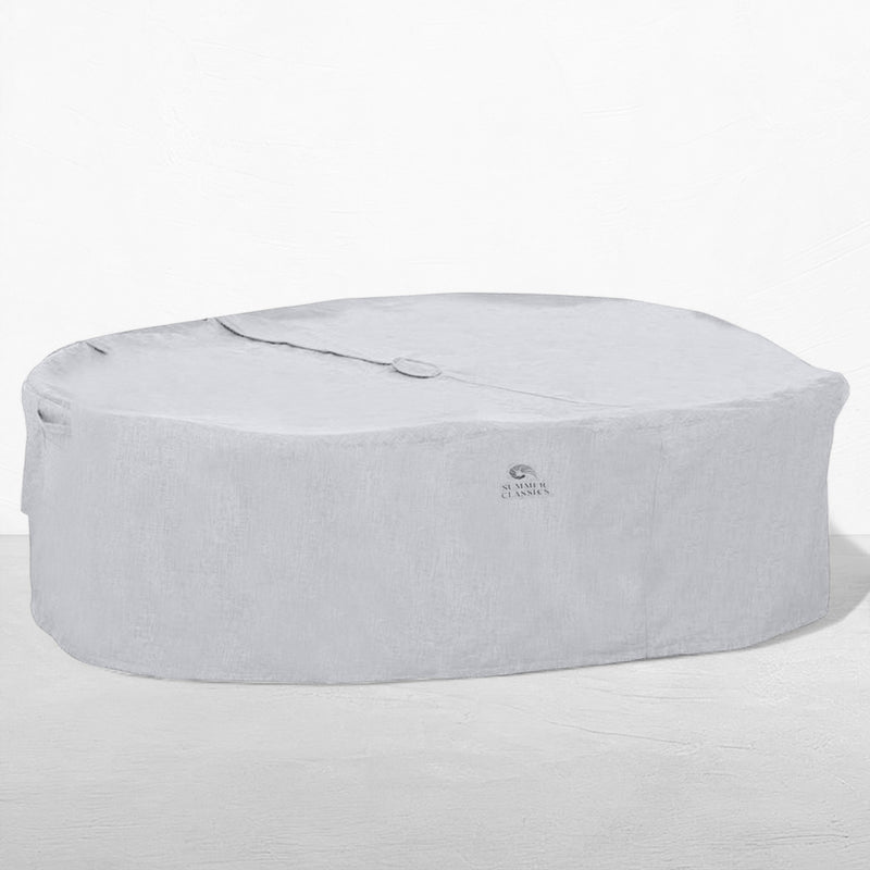 Large Rectangular Table Set Cover W/ Umbrella Hole