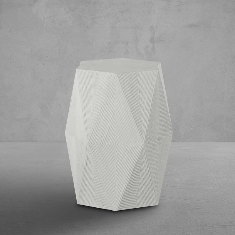 Albany 16" x 13.5" Hexagon Pedestal Side Table