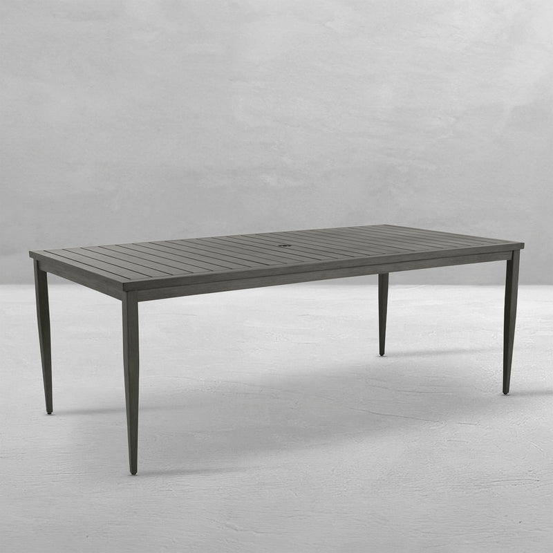 Brookings Rectangle Outdoor Slatted Dining Table