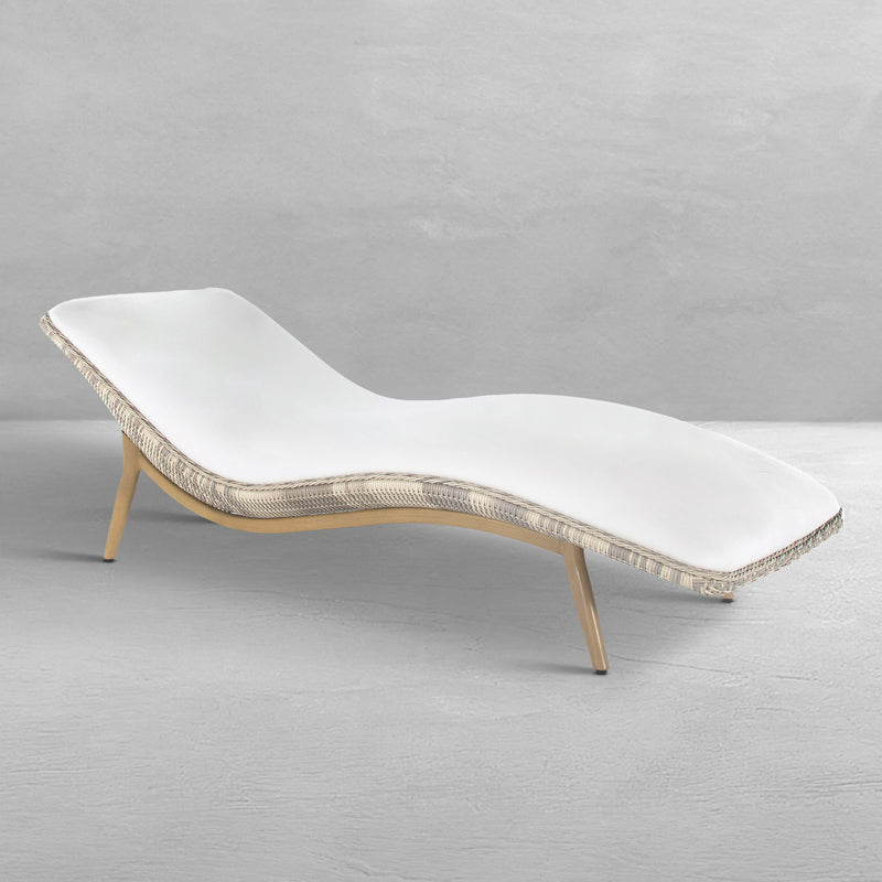 Palma Wicker Outdoor Armless Chaise Lounge