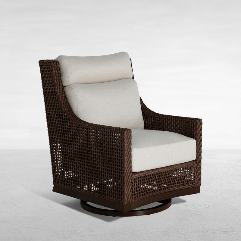 Peninsula Wicker Outdoor Swivel Glide Chair
