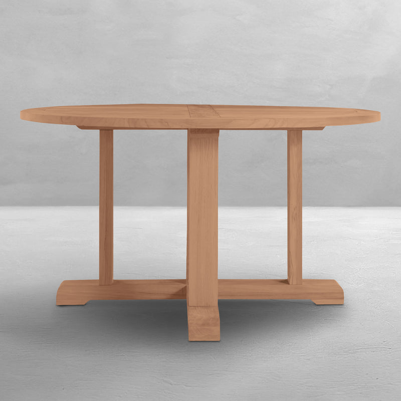 Club Teak 43" Round Outdoor Pedestal Dining Table