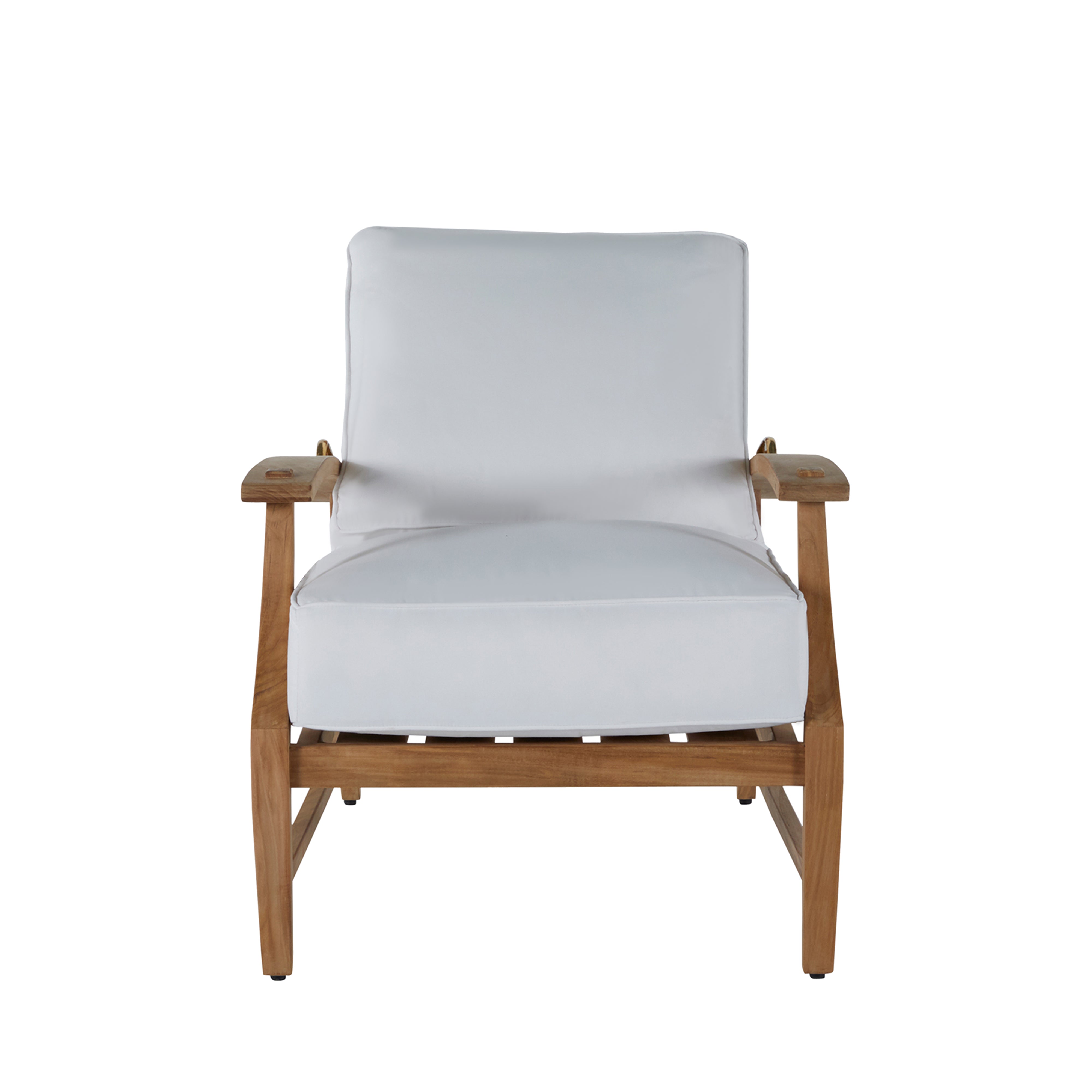 Gabriella White Croquet Teak Recliner