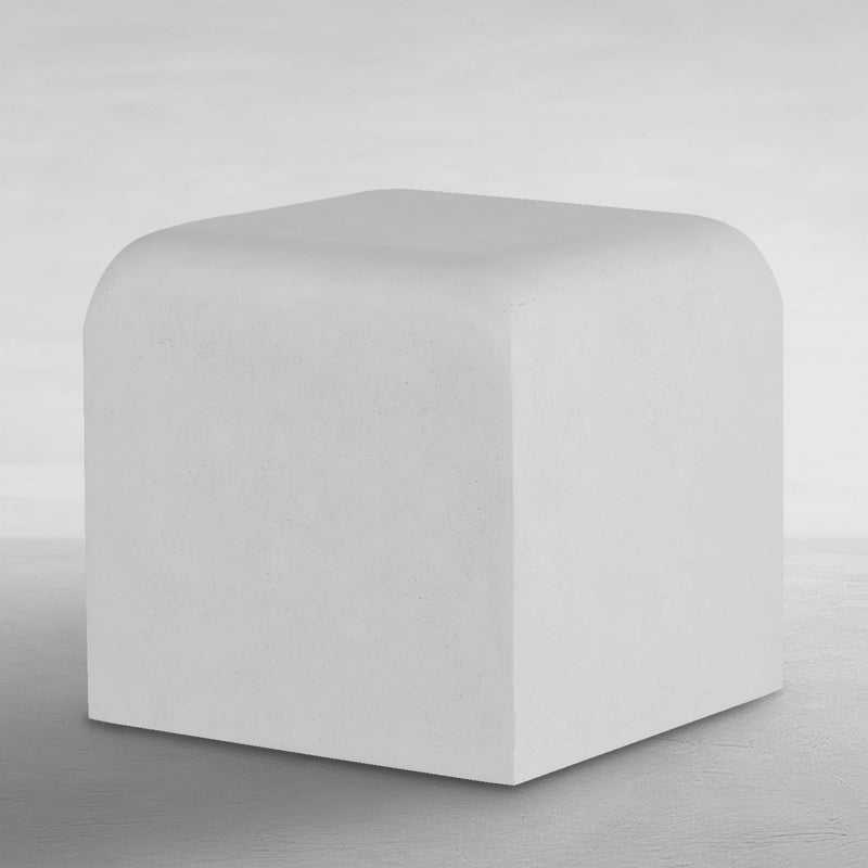 Grebe Cast Stone 18" Square Outdoor Pedestal Stool