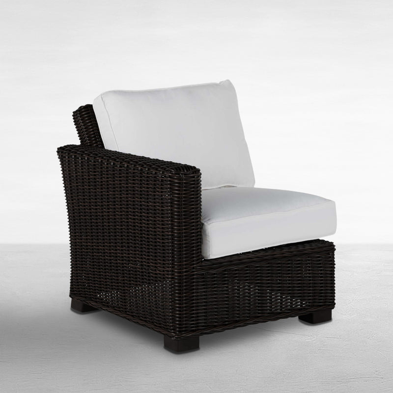 Rustic Resin Wicker Outdoor LAF Sectional Sofa