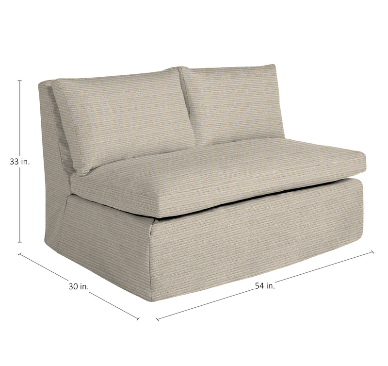Nora Outdoor Armless Loveseat