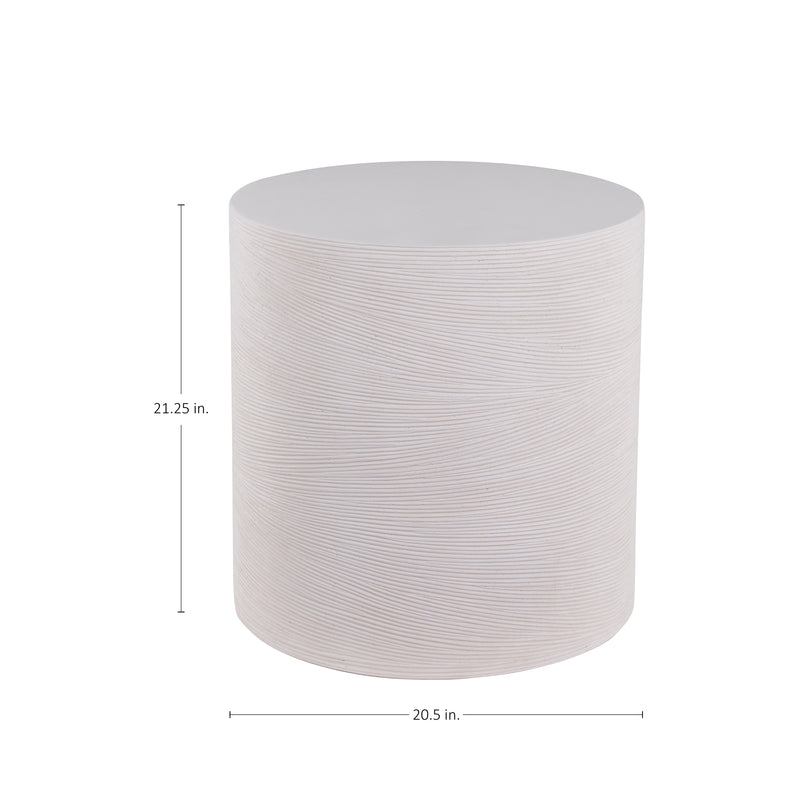 Caraway 20.5" Round Outdoor Pedestal Side Table